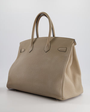 Hermès Birkin 35cm Bag in Gris Tourterelle Togo Leather with Palladium Hardware