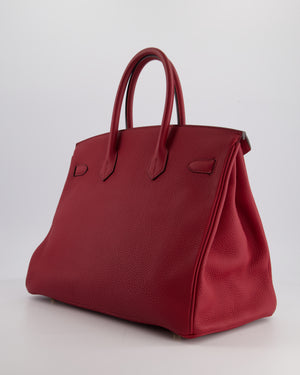 Hermes Birkin 35cm Bag in Rouge Grénate Togo Leather with Gold Hardware