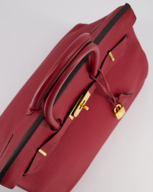 Hermes Birkin 35cm Bag in Rouge Grénate Togo Leather with Gold Hardware