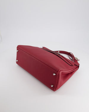 Hermès Kelly 32cm Bag in Rouge Grenadine Togo Leather with Palladium Hardware