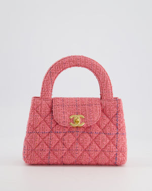 *RARE* Chanel Pink Tweed Small Kelly Bag with Brushed Antique Gold Hardware