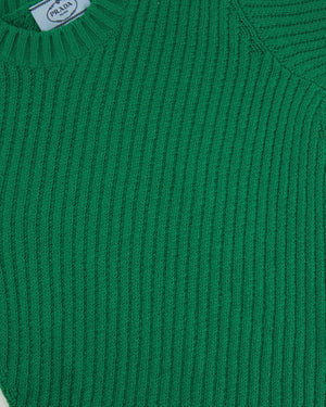 Prada Emerald Green Cashmere Long-Sleeve Jumper Size IT 38 (UK 6) RRP £1,250