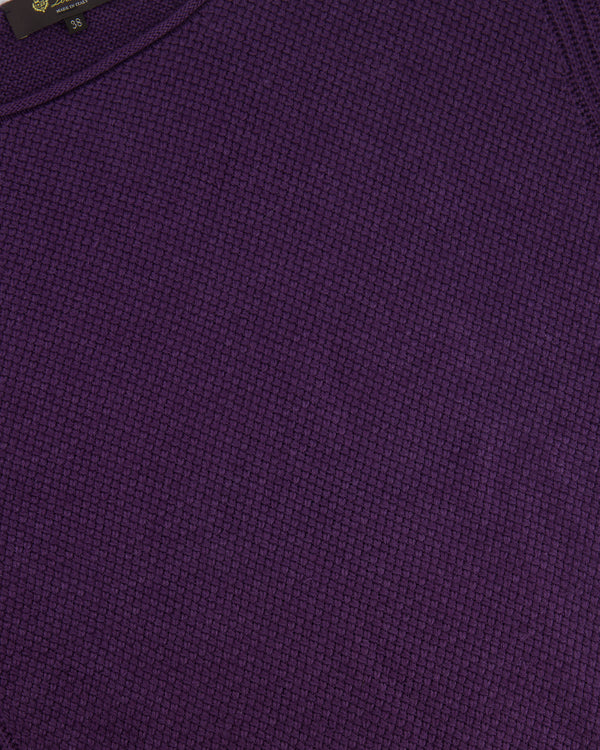 Loro Piana Purple Cashmere Jumper with Silver Logo Detail Size IT 38 (UK 6)
