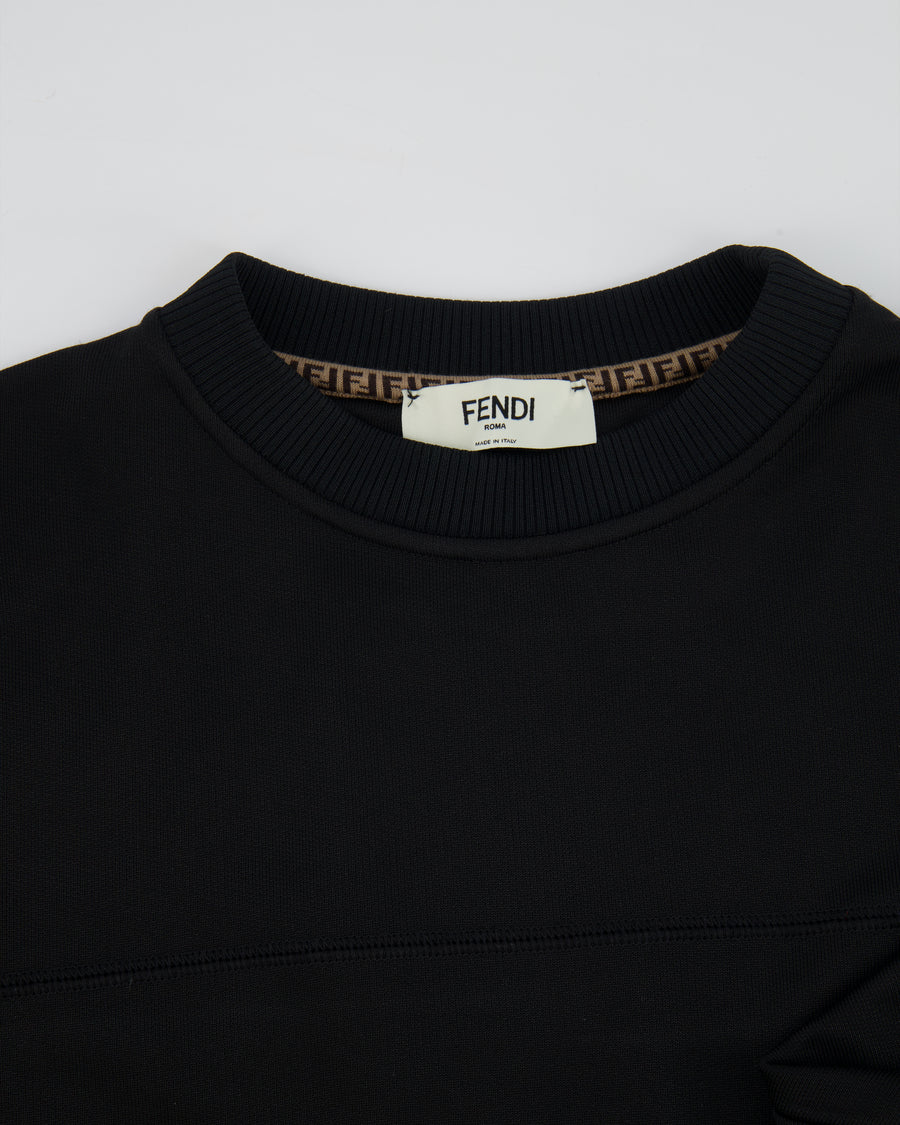 Fendi Black Technical Round-Neck Sweater Size M (UK 10)