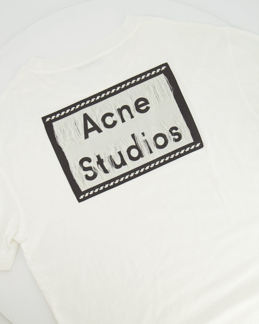 Acne Studios White T-Shirt with Back Logo Size XS (UK 6)