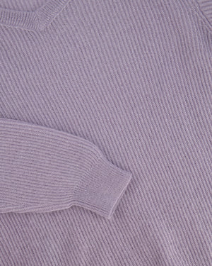 Brunello Cucinelli Lilac Metallic Thread Wool Jumper Size XS (UK 6)