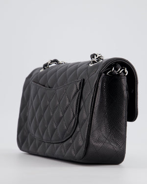 Chanel Black Small Classic Double Flap Bag in Caviar Leather with Silver Hardware RRP £8,180