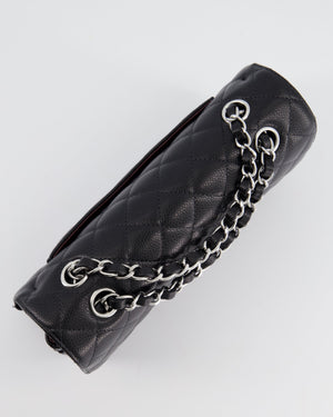 Chanel Black Small Classic Double Flap Bag in Caviar Leather with Silver Hardware RRP £8,180