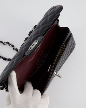 Chanel Black Small Classic Double Flap Bag in Caviar Leather with Silver Hardware RRP £8,180