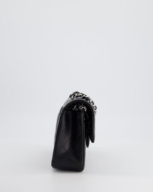 Chanel Black Small Classic Double Flap Bag in Caviar Leather with Silver Hardware RRP £8,180