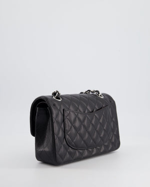 Chanel Black Small Classic Double Flap Bag in Caviar Leather with Silver Hardware RRP £8,180