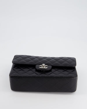 Chanel Black Small Classic Double Flap Bag in Caviar Leather with Silver Hardware RRP £8,180