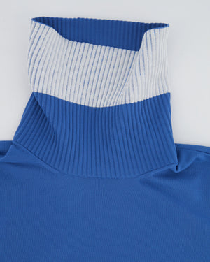 Louis Vuitton Blue High-Neck Jumper with Logo Detail Size S (UK 8)