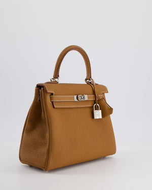 *RARE* Hermès Kelly Bag 25cm in Gold with Togo Leather and Palladium Hardware