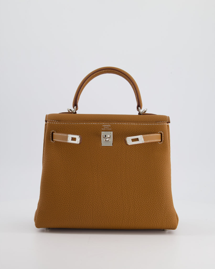 *RARE* Hermès Kelly Bag 25cm in Gold with Togo Leather and Palladium Hardware