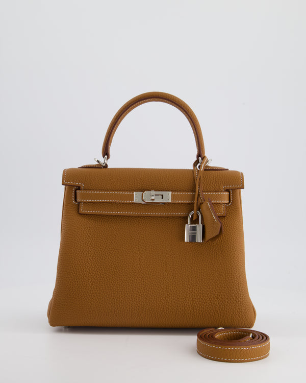 *RARE* Hermès Kelly Bag 25cm in Gold with Togo Leather and Palladium Hardware
