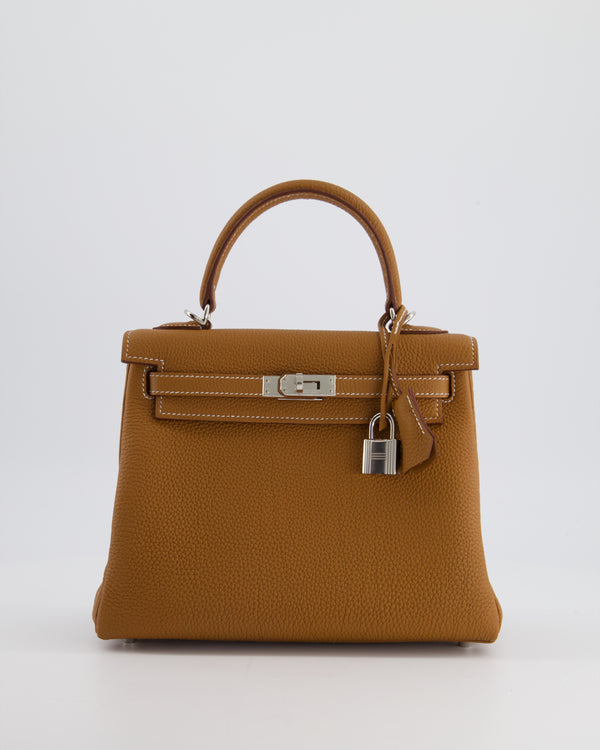 *RARE* Hermès Kelly Bag 25cm in Gold with Togo Leather and Palladium Hardware