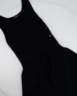 Chanel Black Knitted Mini Dress with CC Logo Detail FR 36 (UK 8)