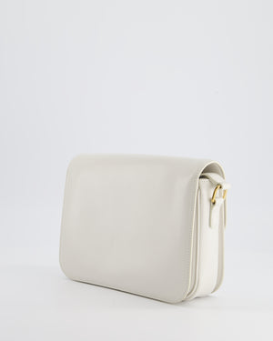 Celine Medium Classique Triomphe Bag in White Calfskin with Gold Hardware RRP £2950