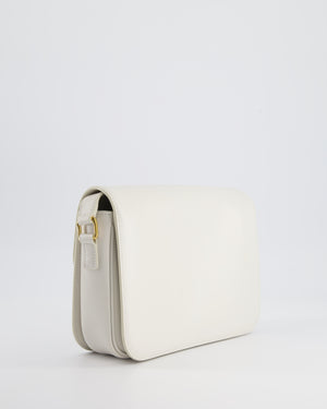 Celine Medium Classique Triomphe Bag in White Calfskin with Gold Hardware RRP £2950