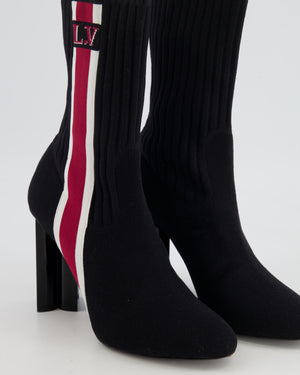 Louis Vuitton Black, Red and White Canvas Silhouette Ankle Boots Size EU 40 RRP £960