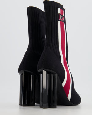 Louis Vuitton Black, Red and White Canvas Silhouette Ankle Boots Size EU 40 RRP £960