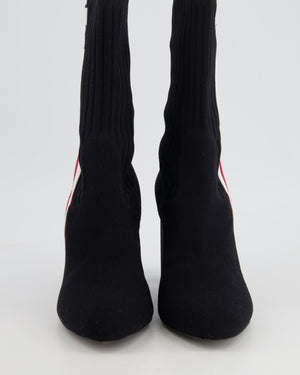 Louis Vuitton Black, Red and White Canvas Silhouette Ankle Boots Size EU 40 RRP £960