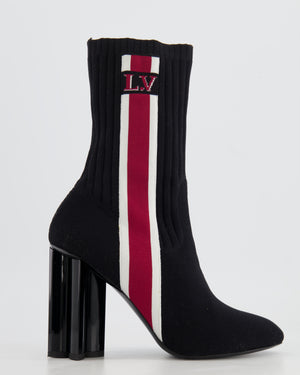 Louis Vuitton Black, Red and White Canvas Silhouette Ankle Boots Size EU 40 RRP £960