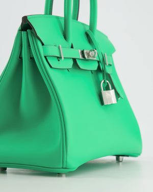 *2024 STAMP* Hermès Birkin 25cm Bag Retourne in Vert Comics Swift Leather with Palladium Hardware