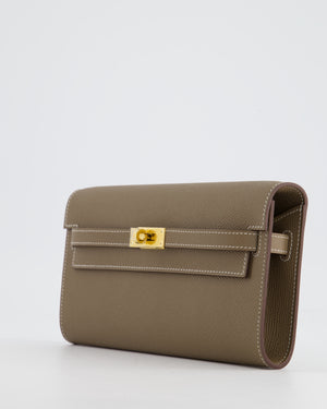 Hermès Kelly To Go Bag in Etoupe Epsom Leather with Gold Hardware
