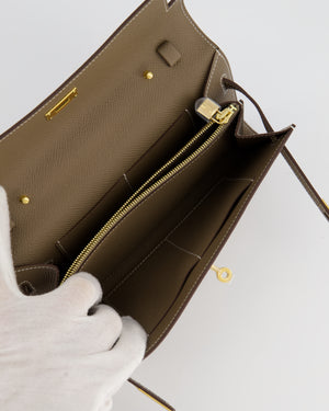 Hermès Kelly To Go Bag in Etoupe Epsom Leather with Gold Hardware