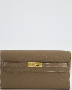 Hermès Kelly To Go Bag in Etoupe Epsom Leather with Gold Hardware