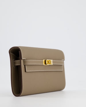 Hermès Kelly To Go Bag in Etoupe Epsom Leather with Gold Hardware