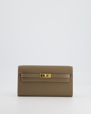 Hermès Kelly To Go Bag in Etoupe Epsom Leather with Gold Hardware