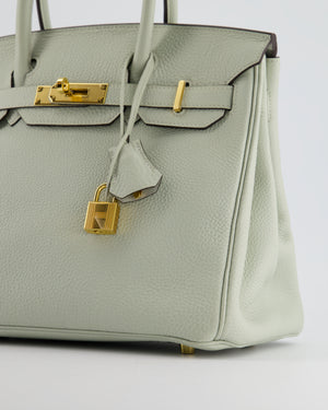 Hermès Birkin 30cm Retourne Bag in Gris Neve Clemence Leather with Gold Hardware