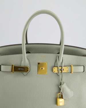 Hermès Birkin 30cm Retourne Bag in Gris Neve Clemence Leather with Gold Hardware