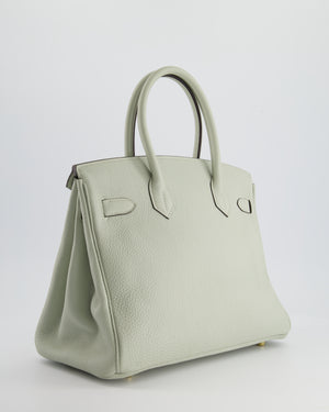 Hermès Birkin 30cm Retourne Bag in Gris Neve Clemence Leather with Gold Hardware