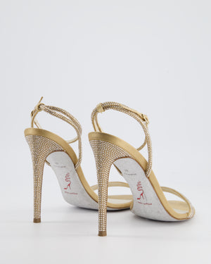 Rene Caovilla Ellabrita Gold Crystal Embellished Sandals Size EU 41 RRP £1030
