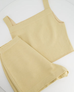 Alaia Beige Knitted Vest and Shorts Set Size FR 36 (UK 8)