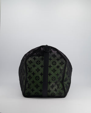 Louis Vuitton Black Keepall 55 Monogram Travel Bag