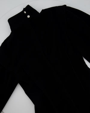 Loewe Black Long Sleeve Button-Down Shirt with Cuff Ties Size FR 36 (UK 8)