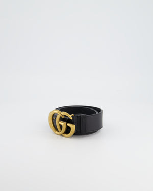 Gucci Black GG Logo Marmont Leather Belt Size 130cm RRP £380
