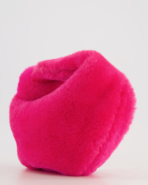 Bottega Veneta Hot Pink Shearling Jodie Bag with Gold Hardware RRP £3,150
