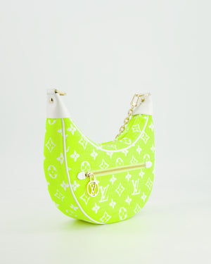 *HOT* Louis Vuitton Neon Yellow Jacquard  Monogram Loop Bag with Champagne Gold Hardware