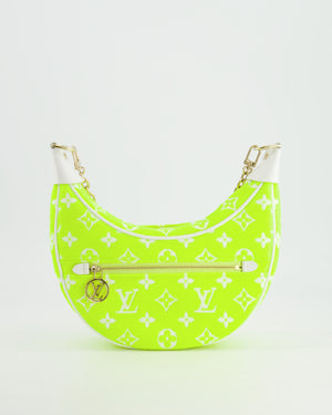 *HOT* Louis Vuitton Neon Yellow Jacquard  Monogram Loop Bag with Champagne Gold Hardware