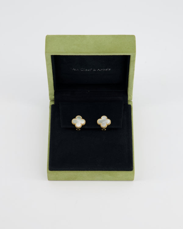 *HOT* Van Cleef & Arpels Vintage Alhambra Earrings in 18K Gold RRP £3800