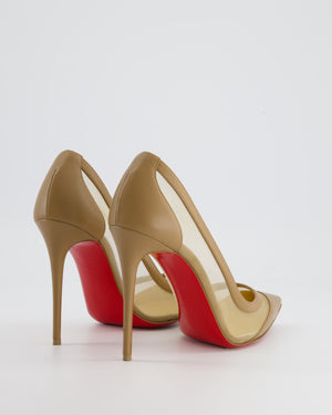 *FIRE PRICE* Christian Louboutin Beige Kate Pumps in Mesh and Leather Size EU 38.5 RRP £645