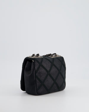 *FIRE PRICE* Chanel Black Mini Crossbody Flap Bag in Shiny Calfskin and Ruthenium Hardware