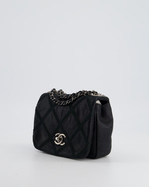 *FIRE PRICE* Chanel Black Mini Crossbody Flap Bag in Shiny Calfskin and Ruthenium Hardware