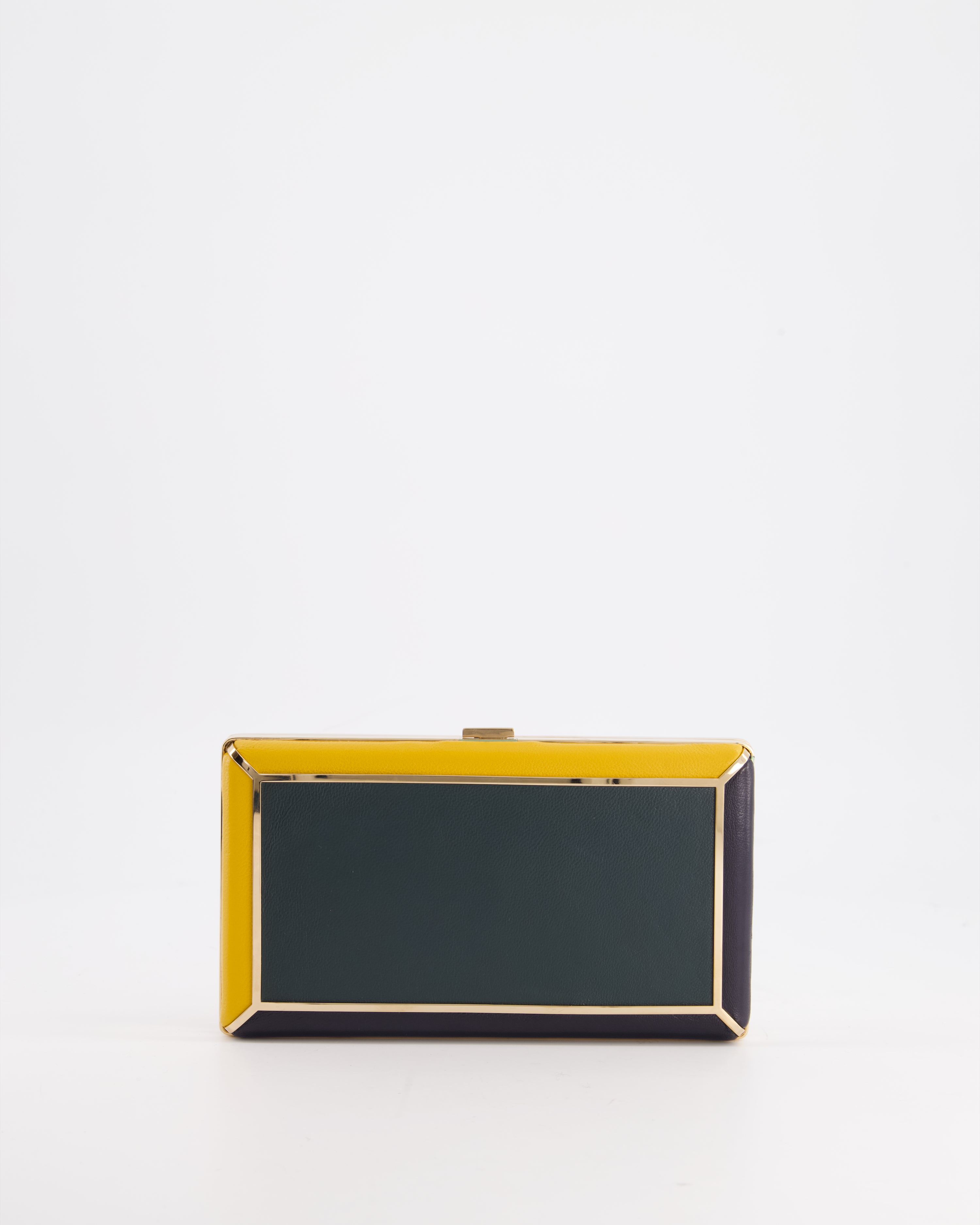 Navy and deals mustard clutch bag